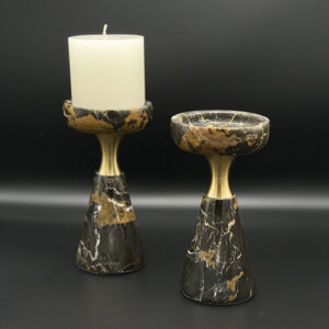 Candelabro mármol brown